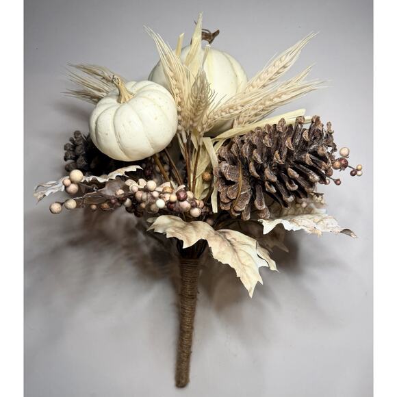 Autumn Fall Harvest Artificial Pumpkins Bouquet Arrangement Table Centerpiece - Picture 4 of 8